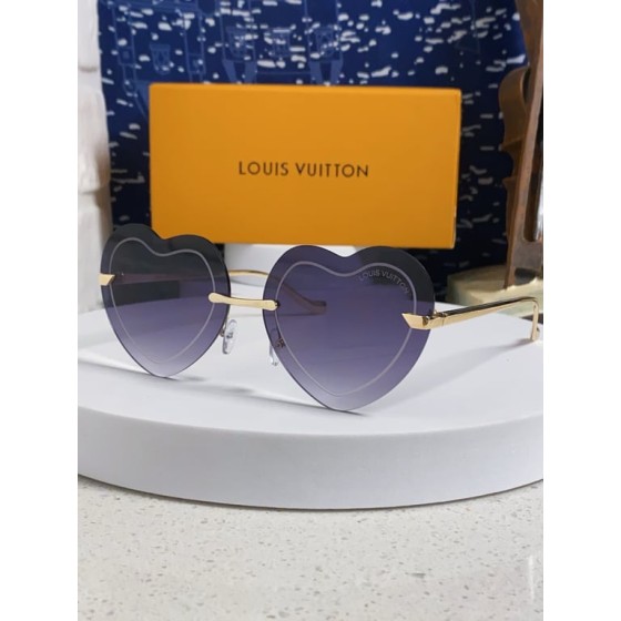 LV Heart-Shaped Rimless Sunglasses